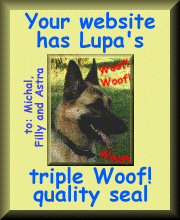 Lupa's triple Woof! quality seal
