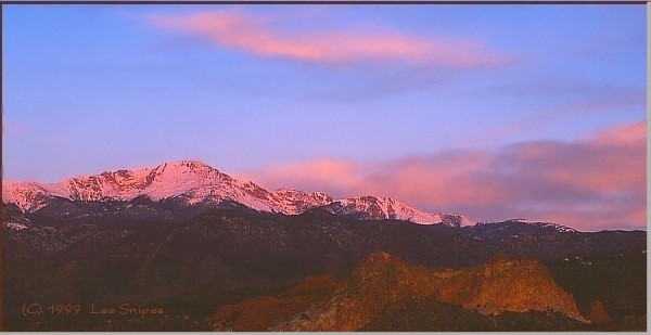 Alpine glow on Pikes Peak, Colorado