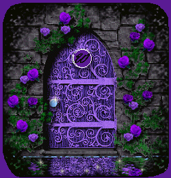 purple cottage door