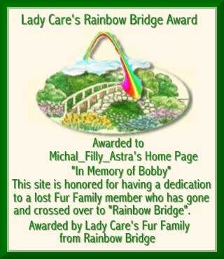 Lady Care's Rainbow Bridge Award