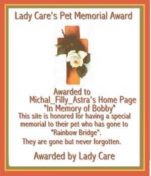 Lady Care's Pet Memorial Award