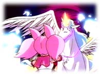 chibimoon saving pegasus from a fire