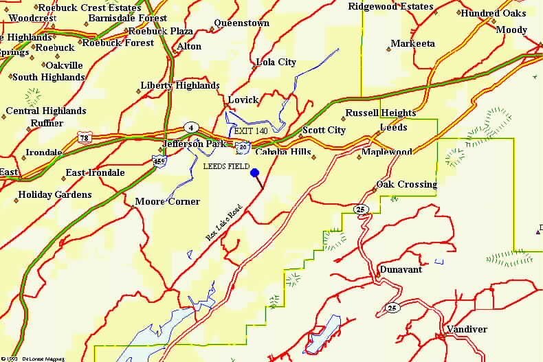 Map to Leeds Field