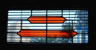 Transom stained glass.