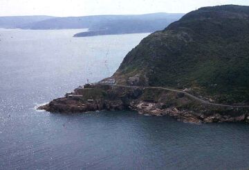 St. John's, Newfoundland harbor entrance from Queen's Battery, Signal Hill.