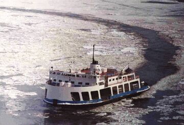 Ferry on the St. Lawrence River.