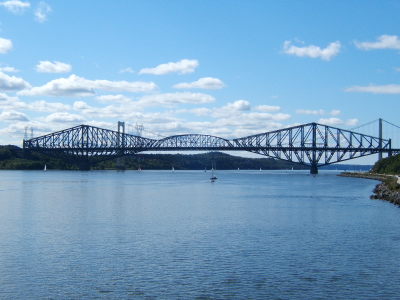 Les ponts de Qubec et Pierre-Laporte vus de la Promenade Samuel-de-Champlain (Qubec)