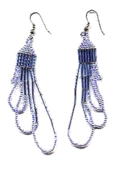 blue loop earrings
