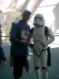 Jeffrey and a Star Wars Stormtrooper