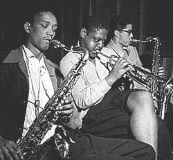 Wardell Gray, Fats showing some leg, Allen Eager - Sept. 13, 1948 [Francis Wolff]