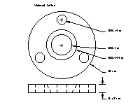 Dimensioned CAD drawing of floatation cell ball joint clamp. (5 KB)