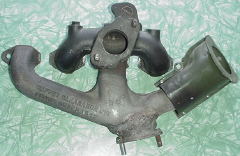 Exhaust manifold with 2 bolt flange.