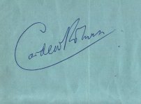 Cardew Robinson - signed album page