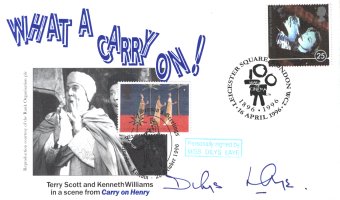 Dilys Laye - signed Carry On FDC