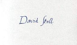 David Stoll - signed card