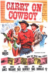 Carry On Cowboy postcard signed by Edina Ronay