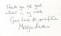 Note from Marjie