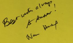 A message from Carry On script writer Norman Hudis in my Carry On Companion