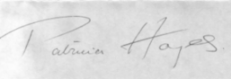 Patricia Hayes signature