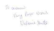 Valerie Shute - Signed card