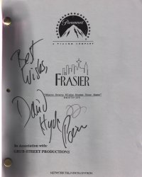 Fantastic signed Frasier script from David Hyde Pierce