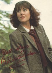 Dr Who assistant Elizabeth Sladen. Miss Sladen has kindly sent four of these photos for the auction!