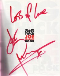 Joe Pasquale has sent us a signed book and an unsigned tour programme