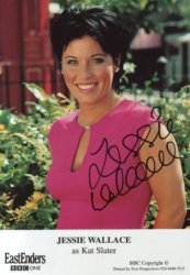 6x4 colour EastEnders photocard signed by Jessie Wallace