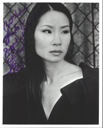 Great 10x8 signed photo from 'Ally McBeal' actress Lucy Liu