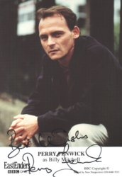 6x4 colour EastEnders photocard signed by Perry Fenwick