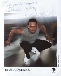 10x8 signed photocard from Richard Blackwood