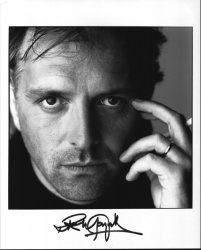 Terrific b/w 10x8 photo signed by Rik Mayall