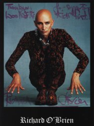 Signed 8x6 colour photocard from Richard O'Brien - signature slightly feint