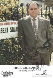 6x4 colour EastEnders photocard signed by Shaun Williamson