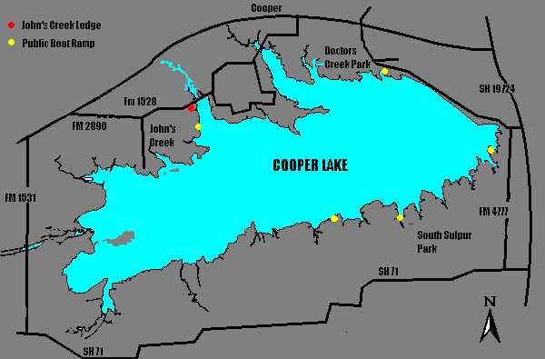 Cooper Lake Map