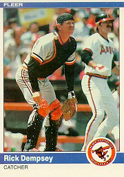 Former Baltimore Orioles catcher Rick Dempsey, front, leads the