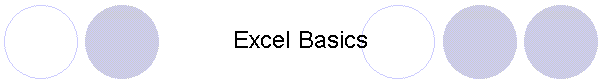 Excel Basics