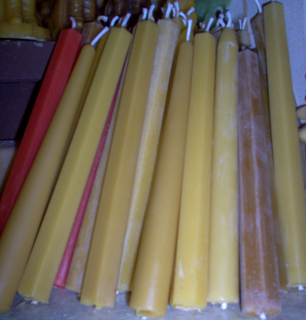 Bees wax taper candles