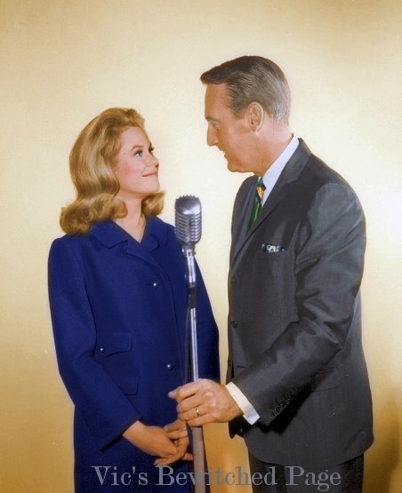 Elizabeth Montgomery and Vin Scully