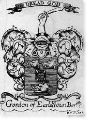 Arms of Gordon of Earlston from 'System of Heraldry', Alexander Nisbet