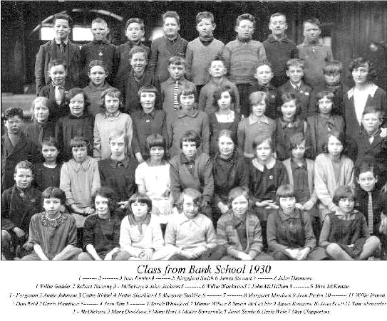 Class Photo 1930, Bank School , New Cumnock