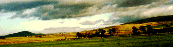 Corsencon hill (far left), the Nith plain and The Knipes (far right) - from Auchengee farm road-en'