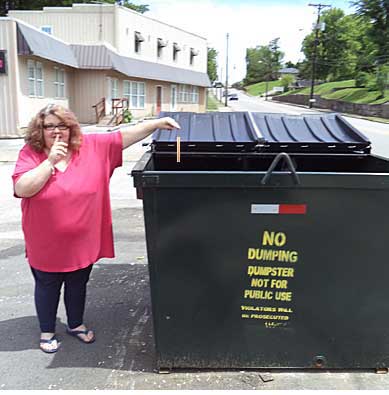 dumpster.jpg No dumping: Dumpster not for public use