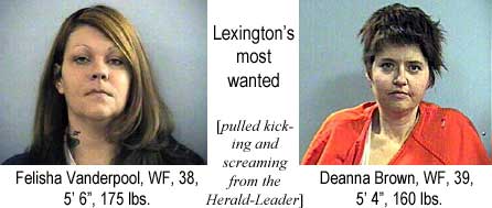 Lexington's most wanted: Felisha Vanderpool, WF, 38,