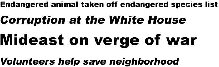 Endangered animal taken off endangered species list; Corruption at the White House; Mideast on verge of war; Volunteers help save neighborhood