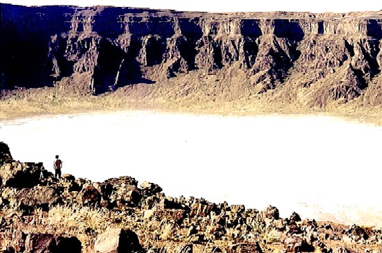 The Wahba crater, in the desert of Saudi Arabia