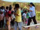 Pastor Anuthai leading the children in singing @FHL