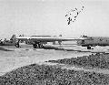 Northrop YB-49 and Convair B-36 on the ramp at Muroc.