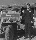 Ascani and his Jeep in Italy � 1942, combat tour in B-17�s. Snooney, is a term of endearment given by General Ascani's wife. From General Ascani's private collection