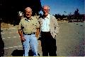 Chuck Yeager & Fred Ascani near the visiting officers quarters (VOQ) at Edwards AFB, for the Gathering of Eagles ceremony 1997. From General Ascani's private collection